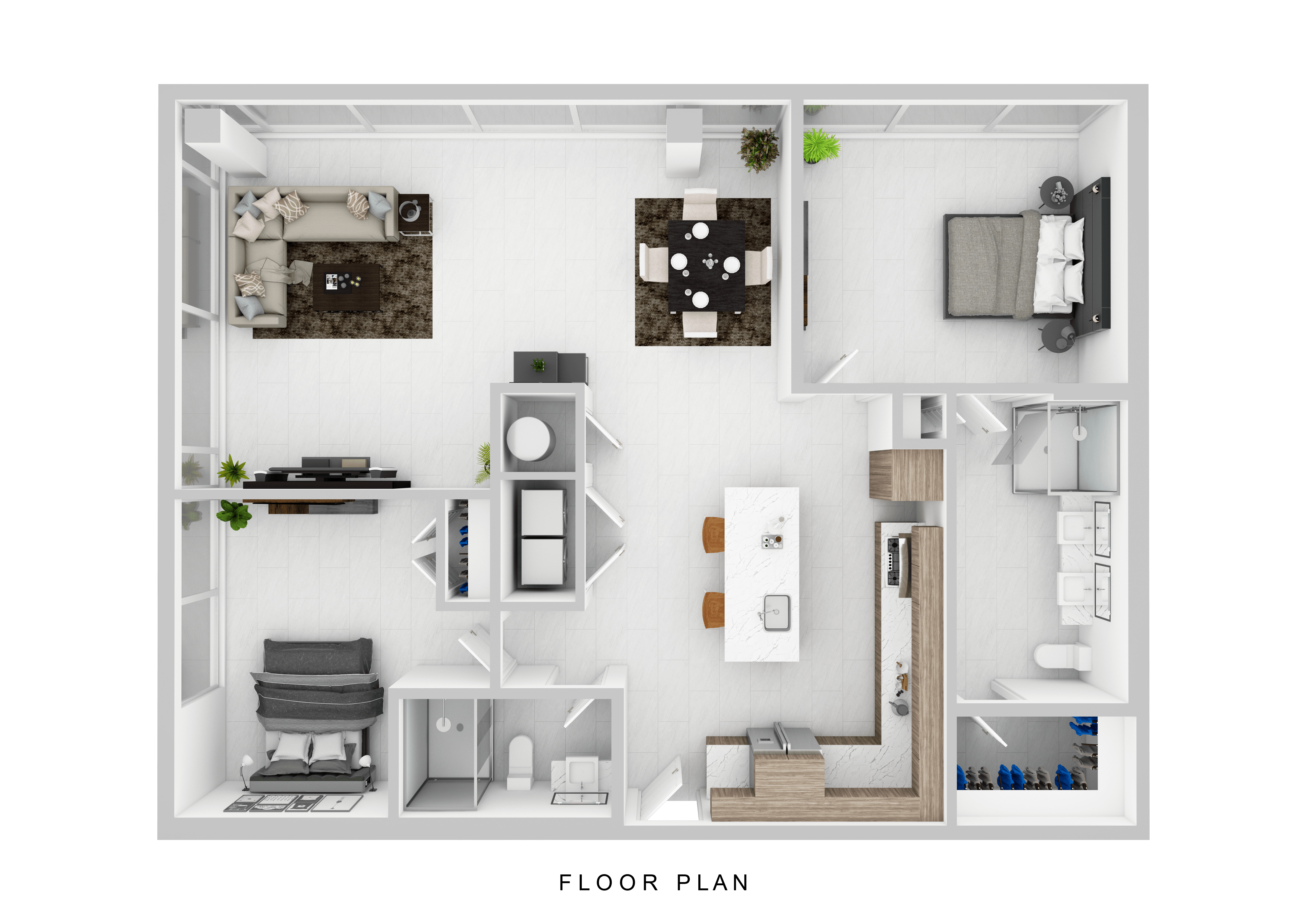 Floor plan layout diagram for D2B